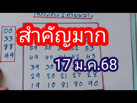 จัดไป2ตัวล่าง17ม.ค.68 ท้าพิสูจน์