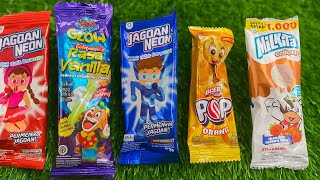 Satisfing Video ASMR unboxing Giant rainbow Lollipop Candy With Yummy Sweets Cutting
