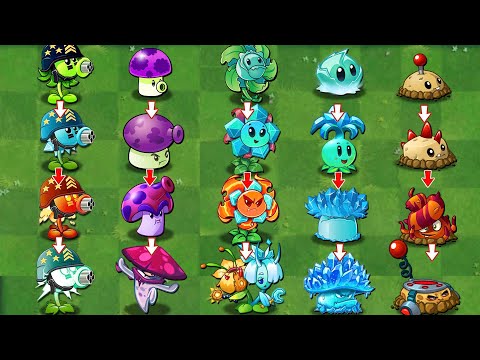Pvz 2 Discovery - All Plants Evolution 4 NOOB - PRO - HACKER - GOD Version