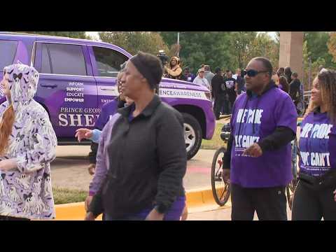 Prince George's County residents bike and walk to raise awareness about domestic violence