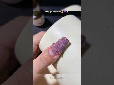 Nail Art !! Easy gel removal!💅💜✨  #nails #nailart #beautyhacks #fyp