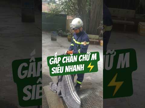 🔥 Huong dẫn gấp chăn dập lửa siêu tốc ⚡ #phongchaychuachay #CoachThangLe #ChienSiQuaCam #AnToanViet