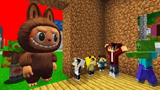 ماين كرافت لكن انقاذ جيجي وكعبول وعبوسي والمدينة من لابوبو الشريرة والزومبي 😱😨 #فلم_ماين_كرافت