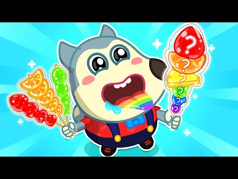 Delicious Fruit Candy 🍡 Colorful Tanghulu Song 🎶 Wolfoo Nursery Rhymes & Kids Songs