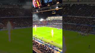 Chelsea walking out at Stamford Bridge against Bournemouth