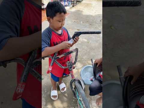 Stang baru buat agung #shorts #sepeda #anakdesa
