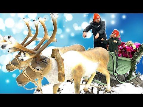 Timko and Papa Sleigh Ride to Olaf Frozen Adventure | Christmas Story for Kids