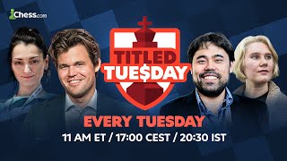 Titled Tuesday: Magnus, Hikaru, Alireza, Fabiano & More SuperGMs Battle It Out!! Gameweek 2