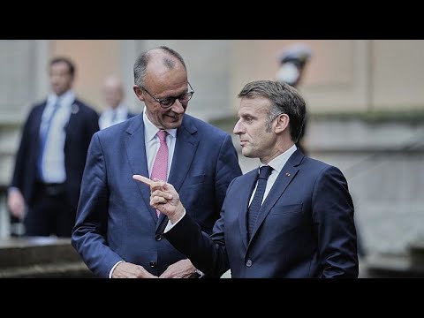 YouTube video thumbnail: Defence and Tariffs top the Agenda at Merz and Macron Working Dinner