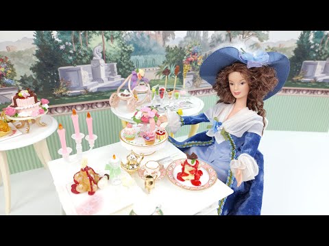 Pink Cake miniature dessert buffet for Barbie lady dolls Re-mentكيك  ক্ষুদ্রাকৃতি बुफ़े untuk boneka