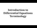 Differential Equations Concepts and Characteristics