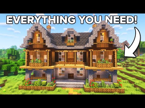 Minecraft: The ULTIMATE Survival Mansion | Tutorial🏠