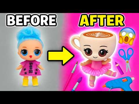 I Turned a Doll into That Viral Capuchina Ballerina (Yes, the Coffee Head One ☕🩰)