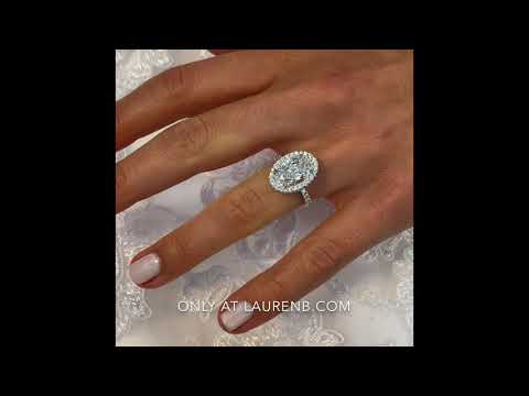 3.5 ct Oval Halo Engagement Ring