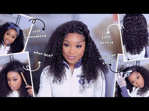 Curly Wig Under $150!  How to Install It Like a Pro! Full Install Breakdown! x Hermosa Hair