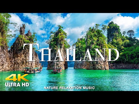 FLYING OVER THAILAND 4K Video - Beautiful Nature Scenery with Relaxing Music | 4K VIDEO ULTRA HD
