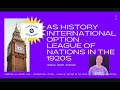 League of Nations and 1920s Challenges