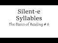 Identifying Silent E Syllables