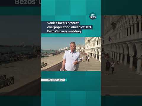 Bezos' wedding is rumoured to cost $20 million, but overtourism protests continue #itvnews