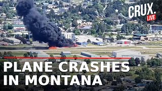 LIVE | Small Plane Crash Lands And Collides With Parked Aircraft At Kalispell City Airport | Montana