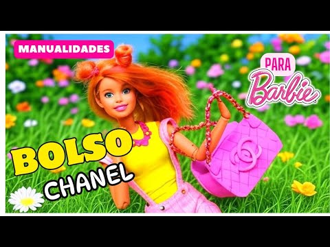 Como hacer BOLSO estilo CHANEL para muñecas Barbie 🩷👜 #barbiestyle