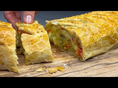 I have never eaten such a delicious dinner! Easy and cheap potato stuffed roll!