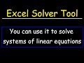 Excel Solver Tool Quiz