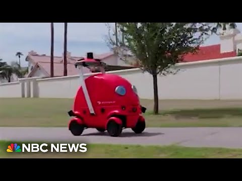 YouTube video thumbnail: Doordash Unveils New Delivery Robot in Phoenix Area
