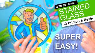 AMAZING 3D Printed Stained Glass - SUPER EASY RESIN ART