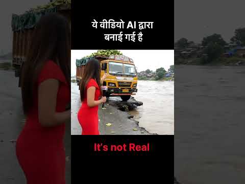 Kele se bhara truck nadi me sama gaya #viralvideo #trendingshorts #trending #shorts #funny #video