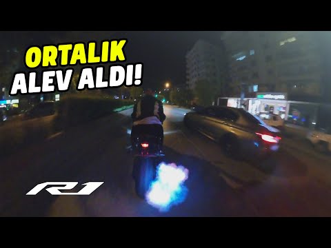 GECEYİ AYDINLATAN R1! | MOTOVLOG #195