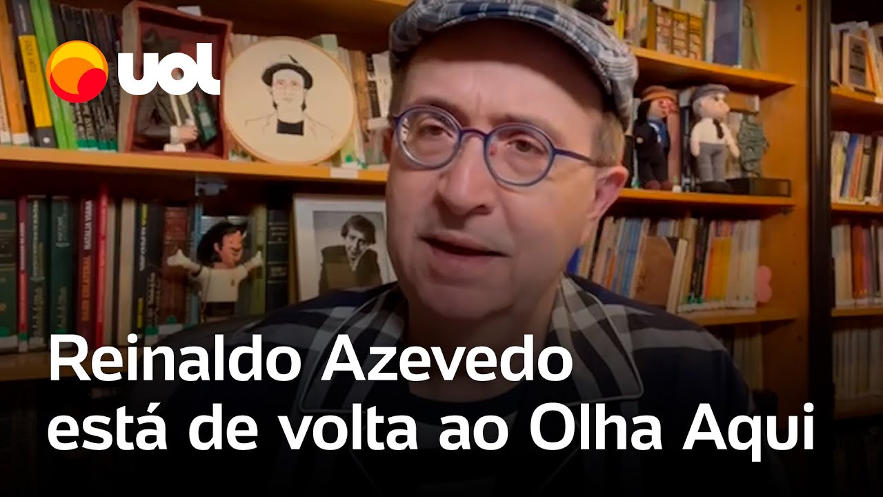 Reinaldo Azevedo está de volta ao UOL com o programa Olha Aqui: ‘Voltando ao que me faz feliz’