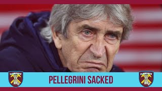 Pellegrini sacked by West Ham