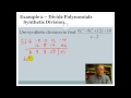 Dividing Polynomials with Synthetic Division