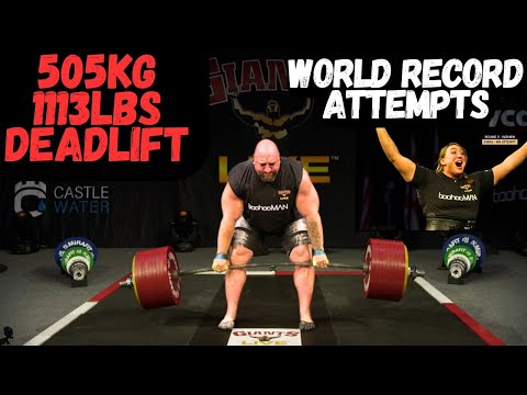 505kg/1113lbs DEADLIFT Attempts & a WORLD RECORD!