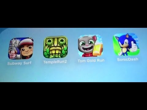 Tom Gold run(new event), Sonic dash(Movie Map), Temple run 2( New Character), Subway Surfers