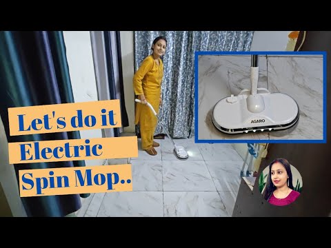 Effortlessly Clean anywhere with Adjustable electric spin Mop | Priya Saini official