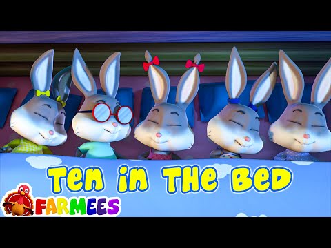 Ten in the Bed Nursery Rhyme & Learning Cartoon Video for Kids