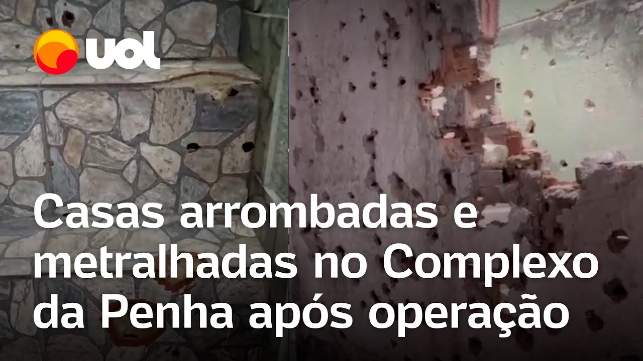 Megaoperacão no Rio vídeos mostram casas arrombadas e metralhadas no Complexo da Penha  TV Online Megaoperacão no Rio vídeos mostram casas arrombadas e metralhadas no Complexo da Penha