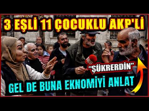 GEL DE ÇILDIRMA! BİR YANDA 3 EŞLİ 11 ÇOCUKLU MEMUN AKP'Lİ, DİĞER YANDA GİDİŞATA AĞLAYAN ABLA,...