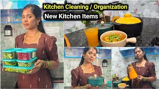💁‍♀️கிச்சன் Cleaning & Organizing 😍My New Kitchen Collections🪷Ft. Nestasia| Homely Mom #vlogs #home 