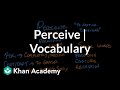 Understanding Perception and Related Concepts