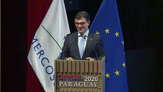 Rodrigo Paz: discurso en ceremonia de firma del Acuerdo MERCOSUR - Unión Europea