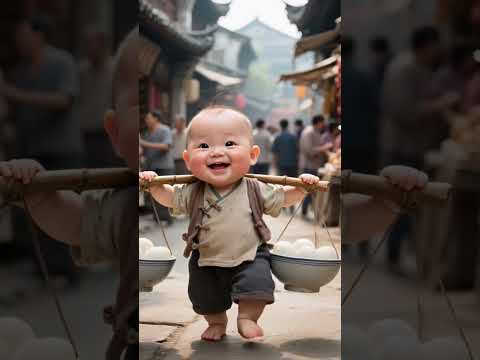 Selling glutinous rice balls and children's songs is so funny. The most beautiful boy on the who