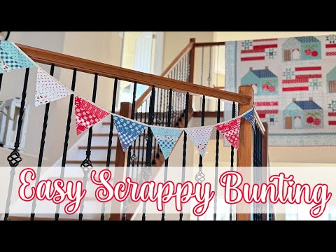 EASY Quilted Bunting! // Patriotic Home Decor 🇺🇸