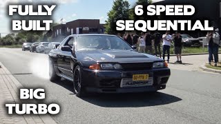 INSANE Skyline R32 GT-R DOMINATES the Car Meet (WILD Launch Control + Dyno Runs)