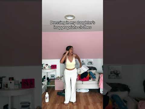 Dressing in my daughter’s inappropriate clothes @livyy_.16 ke
