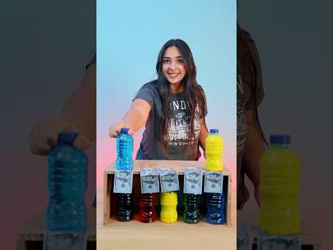 تحدي تطابق لون زجاجة المياة ٢ !! 😨🔥