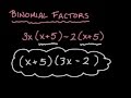 Factoring Binomials and Common Factors
