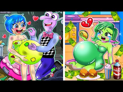 Rich vs Poor Pregnant Moms! Who Will Have the Happiest Ending? - Inside Out 2 Animation